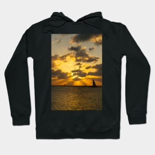 Key West Sailboat at Sunset Hoodie